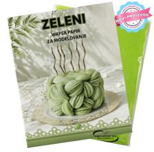Torta Dekor Wafer Papir - ZA MODELOVANJE 10 kom - ZELENI